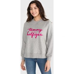 Tommy Hilfiger Romy Bluza Szary. Szare bluzy damskie TOMMY HILFIGER, xs, z haftami, z bawełny, bez rękawów, bez kaptura. Za 462,95 zł.
