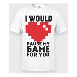Koszulka Pause my game. T-shirty chłopięce MegaKoszulki, bez wzorów, z bawełny, bez rękawów. Za 44,90 zł.
