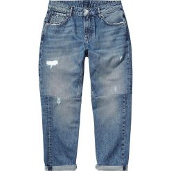 Dżinsy "Violet Twist" - Mom fit - w kolorze niebieskim. Niebieskie jeansy damskie Denim Special, w paski, klasyczne, z podwyższonym stanem. W wyprzedaży za 171,95 zł.