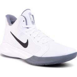 Buty NIKE - Precision III AQ7495 100 White/Black. Białe buty sportowe męskie Nike, z tworzywa sztucznego, bez zapięcia, do koszykówki. Za 299,00 zł.