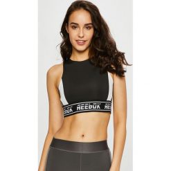 Reebok - Biustonosz. Czarne biustonosze sportowe damskie Reebok, xs, bez wzorów, z elastanu. W wyprzedaży za 89,90 zł.