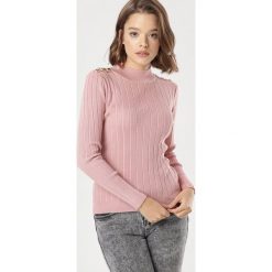 Różowy Sweter Neamenoe. Różowe swetry damskie Born2be, s, bez wzorów, bez rękawów, bez kaptura. Za 89,99 zł.