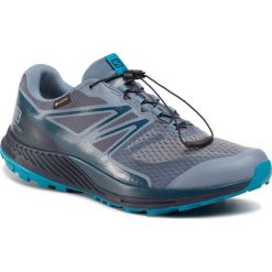 Buty SALOMON - Sense Escape 2 Gtx GORE-TEX 407923 29 W0 Flint Stone/Navy Blazer/Fjord Blue. Niebieskie buty sportowe męskie Salomon, z materiału, do biegania. W wyprzedaży za 369,00 zł.