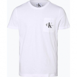 Calvin Klein Jeans - T-shirt męski, biały. Białe t-shirty męskie Calvin Klein Jeans, m, bez wzorów, z jeansu, bez kołnierzyka. Za 139,95 zł.