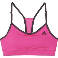 Adidas Strappy Solid W Bra AJ6571. Różowe biustonosze sportowe damskie Adidas, l, bez wzorów, z elastanu. W wyprzedaży za 69,99 zł.