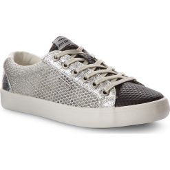 Tenisówki PEPE JEANS - Stark New Mesh PLS30655 Silver 934. Szare półbuty damskie marki Pepe Jeans, bez wzorów, z jeansu, bez zapięcia. W wyprzedaży za 169,00 zł.