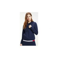 Bluzy Tommy Hilfiger UW0UW01680 HOODY. Niebieskie bluzy damskie TOMMY HILFIGER, s, bez wzorów, bez rękawów, bez kaptura. Za 277,15 zł.