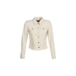 Kurtki jeansowe Only ONLCHRIS. Brązowe kurtki damskie ONLY, bez wzorów, z jeansu, bez kaptura. Za 219,00 zł.