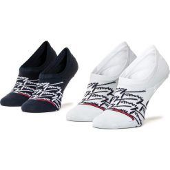 Zestaw 2 par stopek damskich TOMMY HILFIGER - 491004001 Dark Navy 322. Niebieskie skarpetki damskie TOMMY HILFIGER, bez wzorów, z elastanu. Za 39,00 zł.