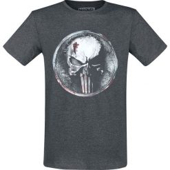 The Punisher Blood Logo T-Shirt odcienie ciemnoszarego. Szare t-shirty męskie marki The Punisher, m, z nadrukiem, z okrągłym kołnierzem. Za 54,90 zł.