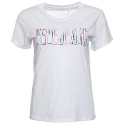 Pepe Jeans T-Shirt Damski Carol Xs Biały. Białe koszulki damskie Pepe Jeans, xs, bez wzorów, z bawełny, bez kołnierzyka. Za 169,00 zł.