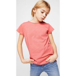 Mango Kids - Top dziecięcy Baseg2 104-164 cm. Różowe topy damskie marki Mango Kids, l, z bawełny, z okrągłym kołnierzem. Za 19,90 zł.