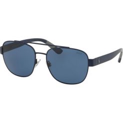 Polo Ralph Lauren - Okulary. Niebieskie okulary przeciwsłoneczne męskie marki Polo Ralph Lauren, z materiału. W wyprzedaży za 399,90 zł.