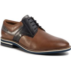 Półbuty SALAMANDER - Vasco 31-57331-47 Cognac/Navy/Grey. Pomarańczowe buty wizytowe męskie Salamander, ze skóry, bez zapięcia. Za 429,00 zł.