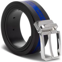 Pasek Męski VERSACE JEANS - D8YSBF09 95 70861 MA8. Czarne paski męskie marki Versace Jeans, w paski, z jeansu. Za 349,00 zł.