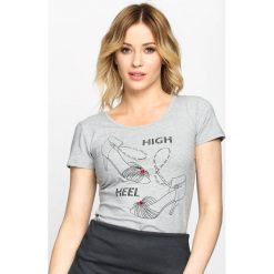 Bluzki damskie: Szary T-shirt High Level