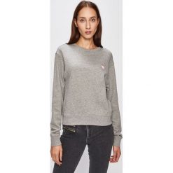 Guess Jeans - Bluza. Białe bluzy damskie Guess Jeans, s, z aplikacjami, z elastanu, bez rękawów, bez kaptura. Za 279,90 zł.