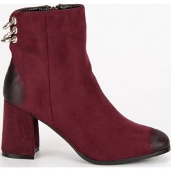 STYLOWE BOTKI NA SŁUPKU VINCEZA. Czerwone botki damskie lity Vinceza, eleganckie. Za 159,00 zł.