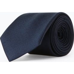 Andrew James New York - Męski krawat z jedwabiu, niebieski. Niebieskie krawaty męskie Andrew James New York, bez wzorów, z jedwabiu, eleganckie. Za 129,95 zł.