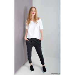 Spodnie z wysokim stanem: Spodnie damskie z lampasem MIA PANTS SPORT