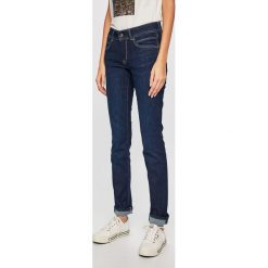Pepe Jeans - Jeansy New Brooke. Niebieskie jeansy damskie Pepe Jeans, z aplikacjami, z elastanu. W wyprzedaży za 239,90 zł.