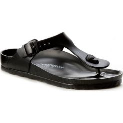 Japonki BIRKENSTOCK - Gizeh 0128201 Black. Czarne klapki damskie Birkenstock, bez wzorów, z tworzywa sztucznego, bez obcasa. Za 179,00 zł.