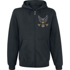 Five Finger Death Punch AJFN Shield Bluza z kapturem rozpinana czarny. Czarne bejsbolówki męskie Five Finger Death Punch, xl, z nadrukiem, z kapturem. Za 164,90 zł.