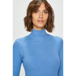 Answear - Sweter. Niebieskie golfy damskie ANSWEAR, l, z dzianiny, z krótkim rękawem. W wyprzedaży za 79,90 zł.