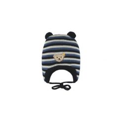 Steiff Boys Czapka zimowa, niebieski - Gr.Moda (6 - 24 miesięcy ). Niebieskie czapeczki niemowlęce Steiff, na zimę, z aplikacjami, z poliesteru. Za 149,00 zł.