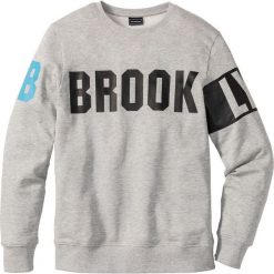 Bluza dresowa Slim Fit bonprix jasnoszary melanż. Szare bejsbolówki męskie bonprix, m, melanż, z dresówki. Za 74,99 zł.