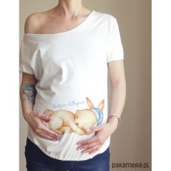 Ciążowy Tshirt Oversize Będzie chłopiec S-XXL. T-shirty chłopięce Pakamera, bez wzorów, bez rękawów. Za 89,00 zł.