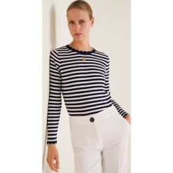 Mango - Sweter Arondir. Niebieskie bez kategorii Mango, m, z bawełny, z okrągłym kołnierzem. W wyprzedaży za 49,90 zł.
