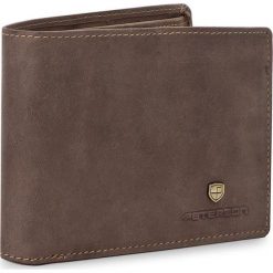 Duży Portfel Męski PETERSON - 304 Brown 02. Brązowe portfele męskie marki Peterson, z nubiku. Za 129,00 zł.