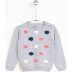 Lemon Explore - Sweter dziecięcy 86-116 cm. Szare swetry dziewczęce marki LEMON explore, bez wzorów, z bawełny, z okrągłym kołnierzem, z krótkim rękawem, krótkie, bez kaptura. W wyprzedaży za 49,90 zł.