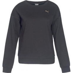Bluza w kolorze czarnym. Różowe bluzy dziewczęce z nadrukiem marki Puma, na lato, z tkaniny, sportowe. W wyprzedaży za 113,95 zł.