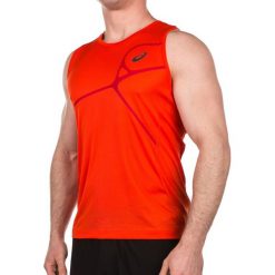 Asics Koszulka męska Protection Road Singlet Top pomarańczowa r. XL (1298610540). Brązowe koszulki sportowe męskie Asics, m. Za 113,38 zł.