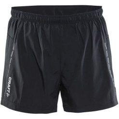 Craft Spodenki Essential Black S. Czarne spodenki sportowe męskie Craft, m, z materiału, sportowe, na fitness i siłownię. W wyprzedaży za 129,00 zł.