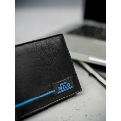 Portfel męski skórzany Always Wild N992-RB - CZARNY Z SZARYM. Szare portfele męskie ALWAYS WILD, bez wzorów. Za 39,99 zł.