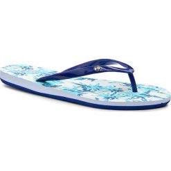 Japonki ROXY - ARJL100551 Buf. Niebieskie klapki damskie Roxy, bez wzorów, z tworzywa sztucznego, bez obcasa. W wyprzedaży za 79,00 zł.