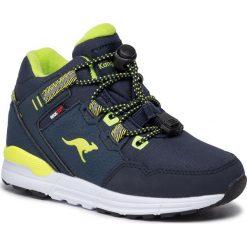 Sneakersy KANGAROOS - Trabo Rtx 18376 000 4054 S Dk Navy/Lime. Niebieskie trampki chłopięce KangaROOS, bez wzorów, ze skóry ekologicznej, bez zapięcia. Za 209,00 zł.