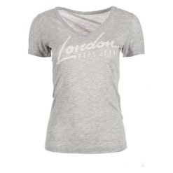 Pepe Jeans T-Shirt Damski Cassidy M Szary. Szare koszulki damskie Pepe Jeans, m, bez wzorów, z jeansu, bez kołnierzyka, bez rękawów. W wyprzedaży za 128,00 zł.