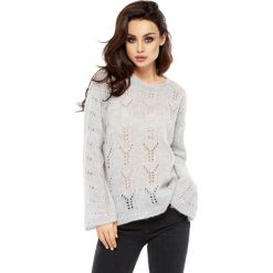 Sweter w kolorze jasnoszarym. Szare bez kategorii Lemoniade, ze splotem, z okrągłym kołnierzem. Za 149,95 zł.