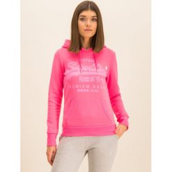 Bluza Superdry Premium Goods Tonal Infill Entry W2000089A. Różowe bluzy damskie Superdry, bez wzorów, z bawełny, bez rękawów, bez kaptura. W wyprzedaży za 219,00 zł.