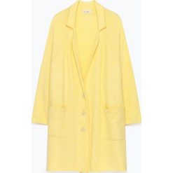 Kardigan "Woxilen" w kolorze żółtym. Żółte kardigany damskie American Vintage, bez wzorów, z wełny. W wyprzedaży za 343,95 zł.