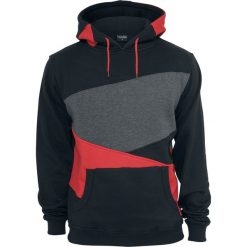 Bejsbolówki męskie: Urban Classics Zig Zag Hoodie Bluza z kapturem czarny/czerwony/ciemnoszary