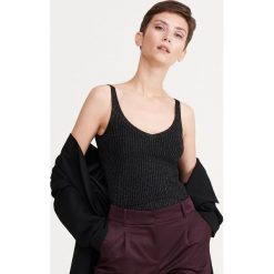 Błyszczący top - Czarny. Czarne topy damskie Reserved, s, bez wzorów, bez kołnierzyka. Za 59,99 zł.