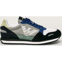 Emporio Armani - Buty. Szare sneakersy męskie Emporio Armani, ze skóry, na sznurówki. Za 779,90 zł.