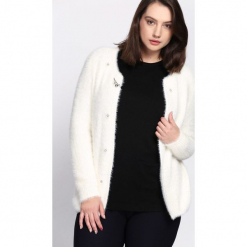 Kremowy Kardigan Support. Brązowe swetry damskie Born2be, xl. Za 79,99 zł.