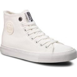 Trampki BIG STAR - BB274751 White. Białe półbuty damskie marki BIG STAR, na co dzień, bez wzorów, z gumy, retro, bez obcasa, bez zapięcia. Za 99,00 zł.
