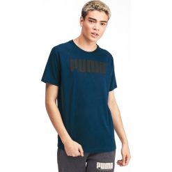 Puma Athletics Koszulka Niebieski. Niebieskie podkoszulki męskie Puma, s, z nadrukiem, z bawełny, krótkie. Za 111,95 zł.